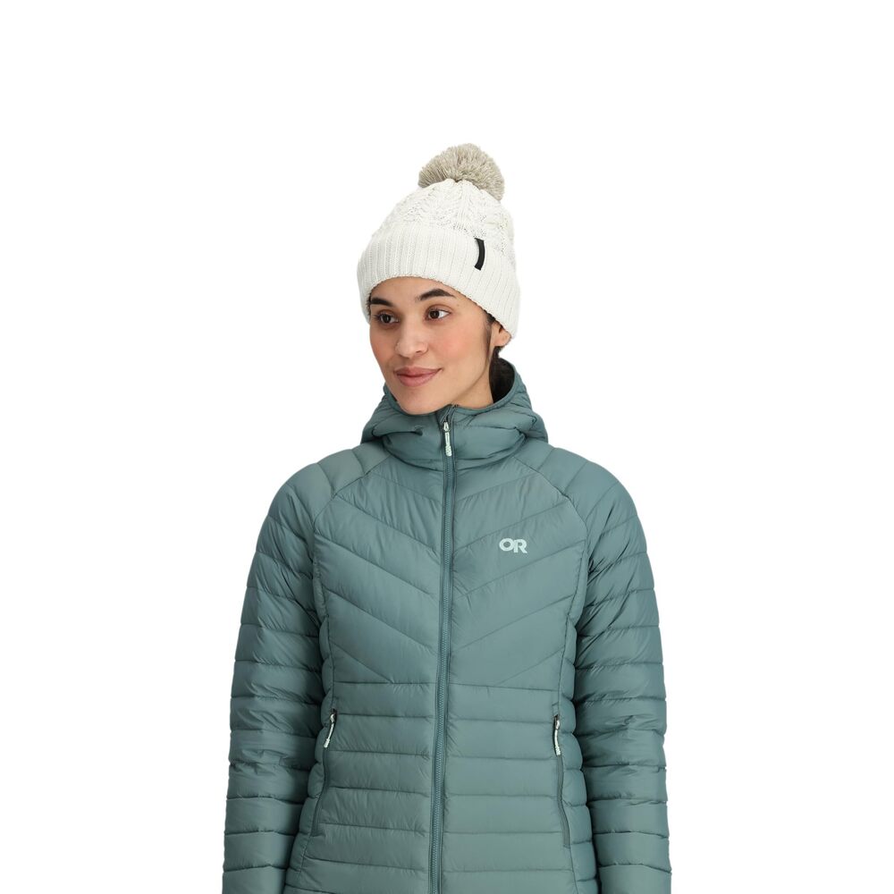 4899 Liftie Beanie | Moisture Wicking, Cable Knit, Multi-Color Pom Pom